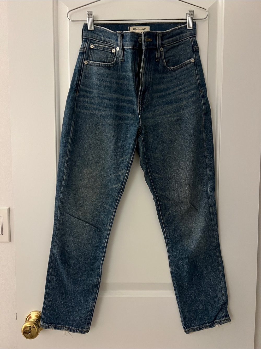 Madewell Dark Wash Straight Jeans